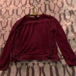 Burgundy long sleeve shirt